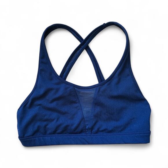 Gap Fit Mesh Keyhole in Front Pull-on Sports Bra in Blue size S - Picture 1 of 3